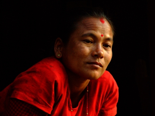 Mujer hindú en Bandipur